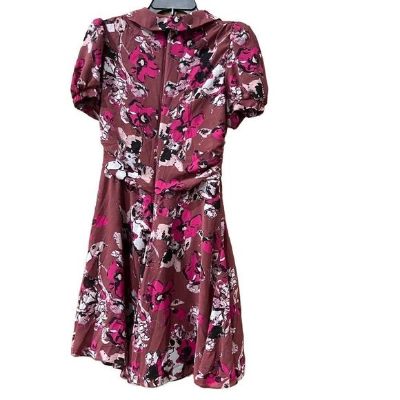 Karl Lagerfeld x Impulse Macys Chiffon Floral Print split Collared Dress - Picture 6 of 14